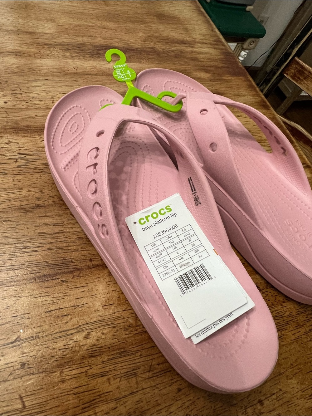 CROCS Light Pink Flip Flops